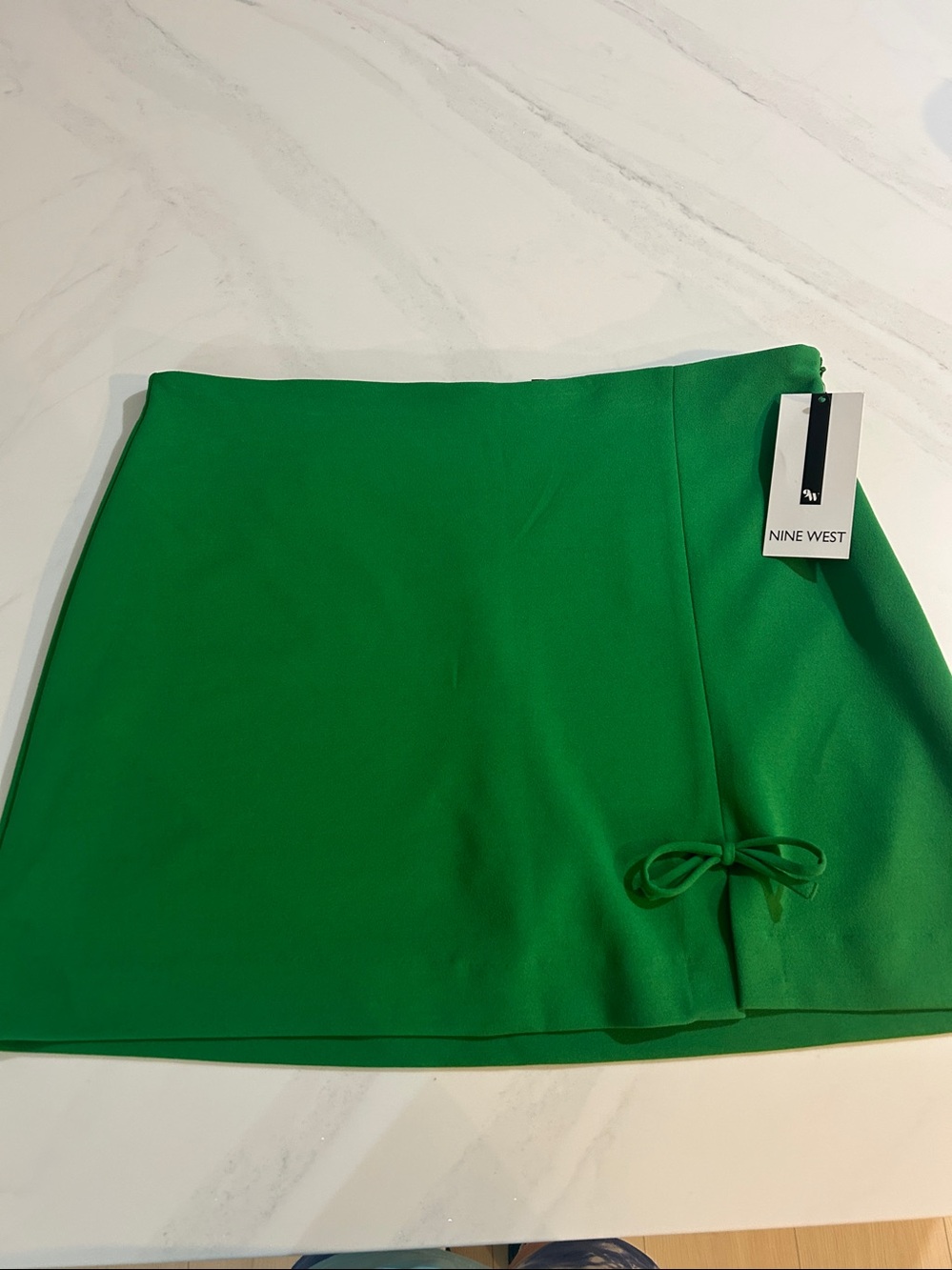 Nine West Emerald Green Mini Skirt with Side Bow